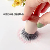 Portable Retractable Powder Blush Brush with Soft Bristles and Cap