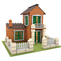 Kids' Mini Masonry House Building Kit - DIY Construction Model Toy with Real Bricks