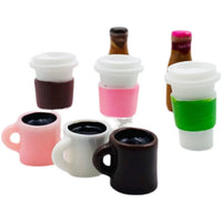 1:12 Dollhouse Miniature Coffee Cup Set, Pretend Play Food Toy Accessories