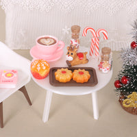 Miniature Christmas Coffee Cup & Cookie Ornaments for Dollhouse Decor