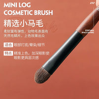 Shisheng Mini Portable Makeup Brush Set - 8pcs Soft Synthetic Fiber Eye Shadow & Powder Brushes