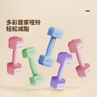 KAIS Rubber Coated Dumbbells for Women and Youth, Home Fitness Equipment, 2kg Pair