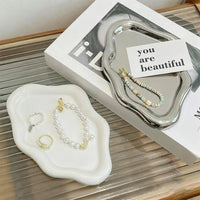 Cloud-Shaped Plastic Jewelry and Perfume Display Tray