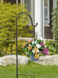 Shepherd Hook Outdoor Bird Feeder Plant Hanger Garden Lantern Stand for Wedding Decor Patio Basket