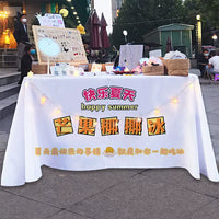Mango Coconut Ice Tablecloth for Folding Tables, Stall Decoration, Night Market Drink Promotion Sign