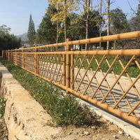 Bamboo-Look Stainless Steel Garden Fence for Yard and Vegetable Patch