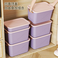 Rectangular Storage Box with Lid for Desktop, Snacks, Toys, and Sundries