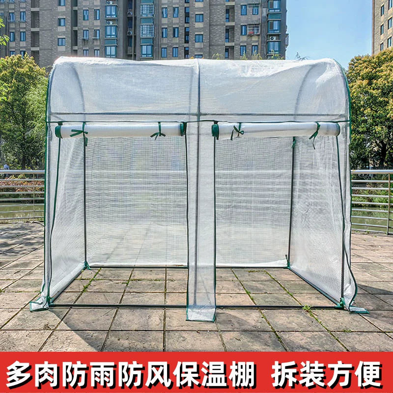 Succulent Plant Greenhouse Cover Outdoor Balcony Garden Warmth Frost Wind Rain Dust Protection Grow House