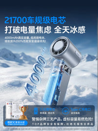 Portable USB Rechargeable Misting Fan with Ice Compress Function, Ultra-Quiet Handheld Mini Fan for Office & Outdoor