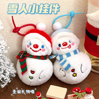 Cute Plush Snowman Keychain Pendant for Backpacks and Christmas Decor