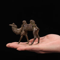 Vintage Brass Camel Figurine Paperweight, Retro Antique Style Desktop Ornament