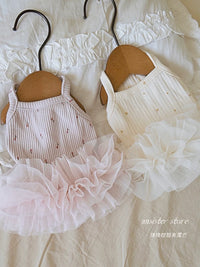 Pet Princess Dress for Cats and Small Dogs - Summer Wedding Floral Ballet Tutu Skirt