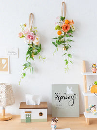 Aying Artificial Floral Door Hanging Garland for Balcony, Bedroom, or Bathroom Wall Decor