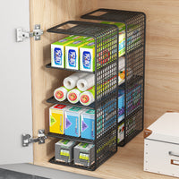 Under Sink Kitchen Organizer Rack for Food Wrap and Storage