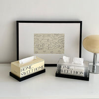 Luxury Acrylic Tissue Box Holder for Facial Tissues and Napkins, Modern Minimalist Design for Living Room Decor