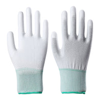 36 Pairs White Nylon PU Coated Fingertip Work Gloves Anti-Static Dust-Free