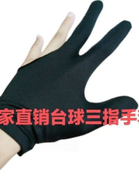 Billiard Pool Cue Glove, 3-Finger Left/Right Hand High Elasticity Club Gloves