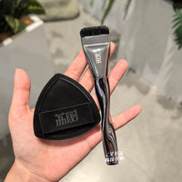 LISHU Black Pineapple Cushion Puff & Foundation Brush Set for Flawless Makeup