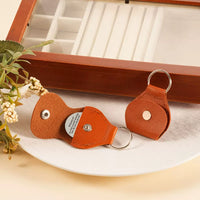 Pock Hug Stainless Steel Decision Coin with Leather Pouch Keychain Gift Set