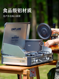 Portable Non-Stick Camping Cookware Set with Frying Pan and Pot for Outdoor Backpacking