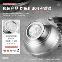 304 Stainless Steel Portable Dinnerware Set for Travel, Camping, and Home Kitchen