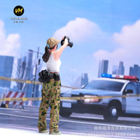 VM 1/18 1/24 Hand-Painted Photographer Figure Miniature Diorama Model