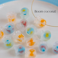 Japanese Style Frosted Lampwork Glass Goldfish Fish Tank Beads for DIY Jewelry Making