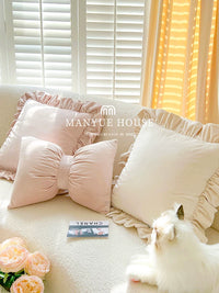 M.life Butterfly Girl Bowknot Sofa Cushion Pillow