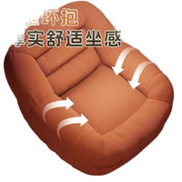 Tatami Lazy Sofa with Footrest, Single Lounge Chair for Bedroom Living Room Balcony