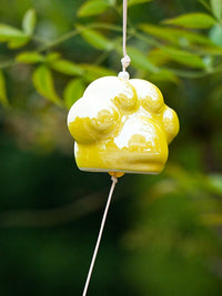 Handmade Ceramic Cat Paw Wind Chime for Home & Garden Decor