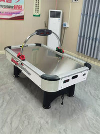 Tabletop Air Hockey Table with Electric Scoring, Reinforced Aluminum Surface, Air Suspension Hockey Game for Parties