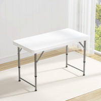 Portable Height-Adjustable Folding Table for Outdoor Camping and Home Use