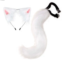 Cosplay Cat Girl Fox Ear and Tail Set Plush Animal Accessories
