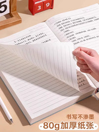 A4/B5 Cornell Notebook, Thickened Soft Leather Cover, Lined/Blank Pages for Students & Office