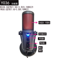 USB Condenser Microphone for Phone & Computer with Monitoring & Mute Function