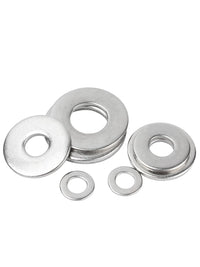 304 Stainless Steel Flat Washers, Thickened Metal Gaskets for Screws, M3-M30