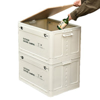 Foldable Outdoor Storage Box with Lid, Large Capacity Portable Camping & Picnic Organizer