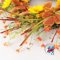 Artificial Eucalyptus and Chrysanthemum Wreath for Autumn Festival Decor