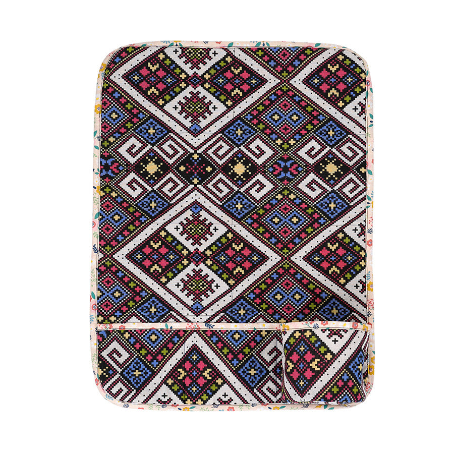 Sewing Machine Dust Cover with Storage Pockets, Foldable Nordic Style Protective Cover
