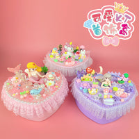 Kids' DIY Cream Glue Jewelry Box Craft Kit with Double-Layer Storage