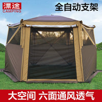 Piaotu Outdoor Automatic Pop-Up Hexagonal Camping Tent for 5-8 People