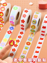 Mini Reward Stickers for Students and Kids - Star, Thumbs Up, Flower, Flag Designs for Teachers