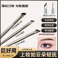 3-Piece Angled Eyeliner and Eyebrow Brush Set for Beginners