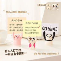Resin Luminous Animal Memo Clip Holder for Desktop Decoration