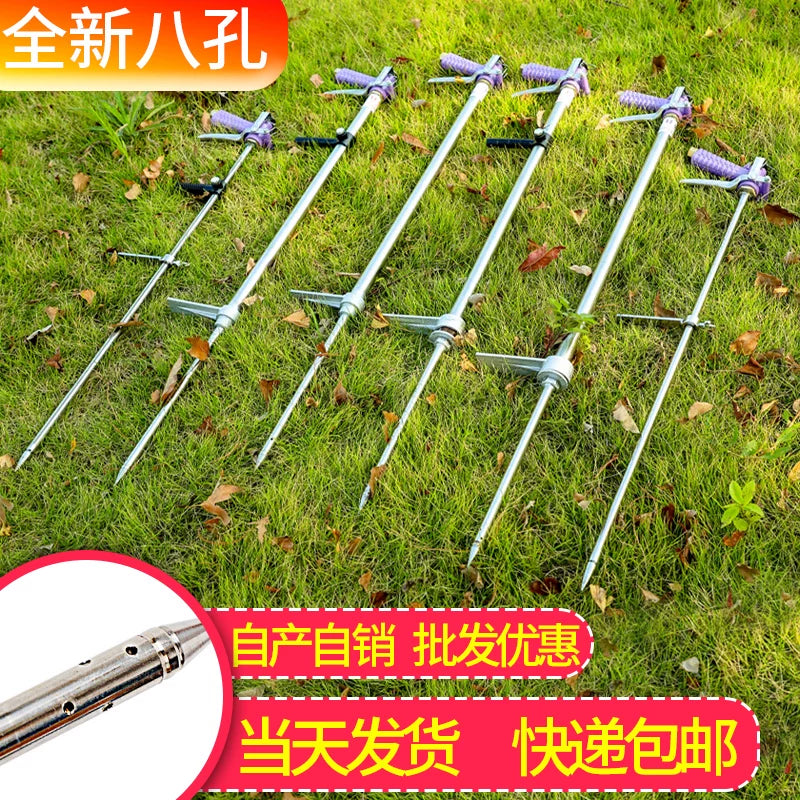 Agricultural Orchard Fertilizer Injector Stainless Steel Liquid Fertilizer Applicator for Hard Soil Root Fertilization