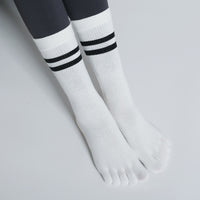 Anti-Slip Toeless Yoga Socks with Arch Compression for Women
