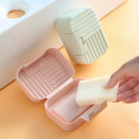 Portable Soap Dish with Lid for Travel and Dormitory Use, Draining Soap Box