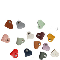 Heart-Shaped Leather Cable Organizer Clips for Earphones and Data Cables