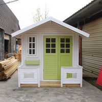 Outdoor Garden Wooden Playhouse for Kids, Interactive Game House, Assembled Tree House, Anti-corrosion Wood Mobile Gazebo