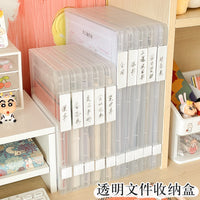 A4/A5 Clear Plastic Document Storage Box with Double Buckle Closure, Waterproof & Dustproof File Organizer for Certificates